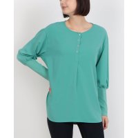 M‘S STYLE/エムズスタイル M'S STYLE 異素材切替ヘンリーネックプルオーバー/508402611