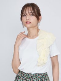 QUEENS COURT/クイーンズコート QUEENS COURT デザインフリルTシャツ≪手洗い可能≫/508403731