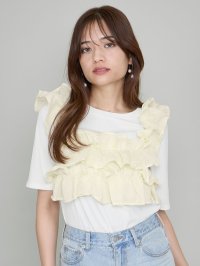 QUEENS COURT/クイーンズコート QUEENS COURT ギャザーフリルTシャツ≪手洗い可能≫/508403732