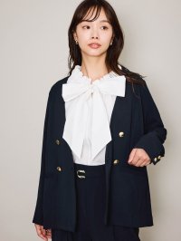 QUEENS COURT/クイーンズコート QUEENS COURT ボウタイリボンフレアスリーブブラウス≪洗濯機で洗える≫/508403735