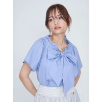 QUEENS COURT/クイーンズコート QUEENS COURT ボウタイリボンフレアスリーブブラウス≪洗濯機で洗える≫/508403735