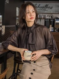 LAUTREAMONT/ロートレアモン LAUTREAMONT シアーブライト 2WAYボウタイブラウス≪手洗い可能≫/508403736