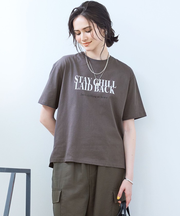 SLOW/一部店舗限定】MVSコットン ロゴTシャツ(508403947) | 23区