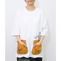 ScoLar/スカラー ScoLar ヒーローごっこ刺繍 ポケット付きドロストTシャツ/508404192