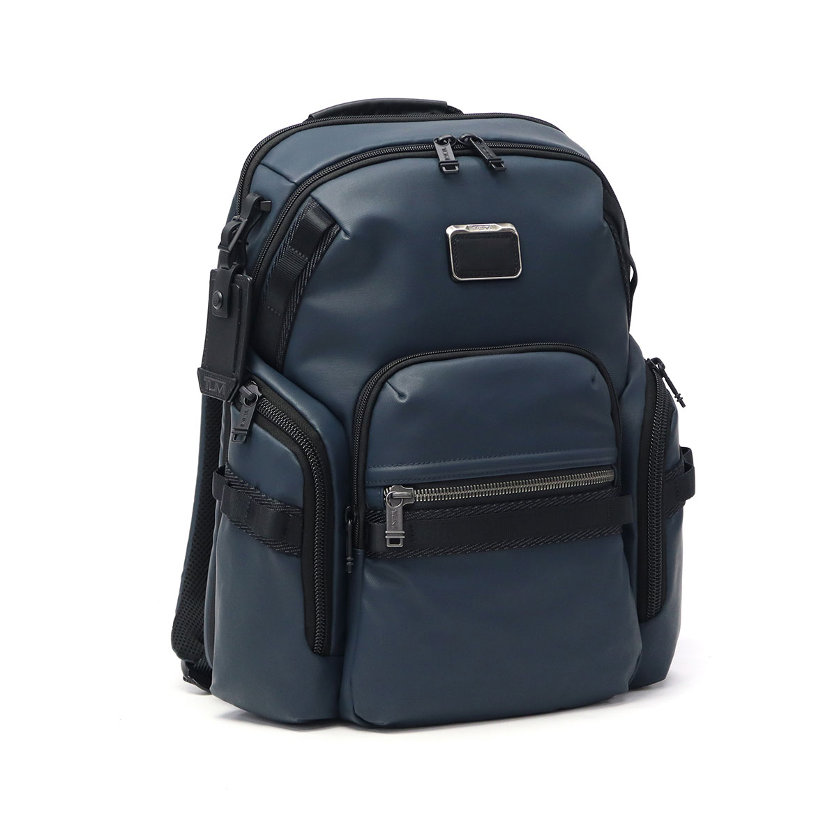 A4可 TUMI キャンバス リュック ロゴ型押し ファスナー 肩掛け 茶 A4可 TUMI キャンバス リュック ロゴ型押し ファスナー 肩掛け 茶