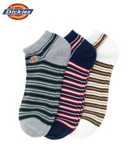 Dickies/ディッキーズ Dickies アンクルソックス マルチボーダー刺繍 3足組/508404234