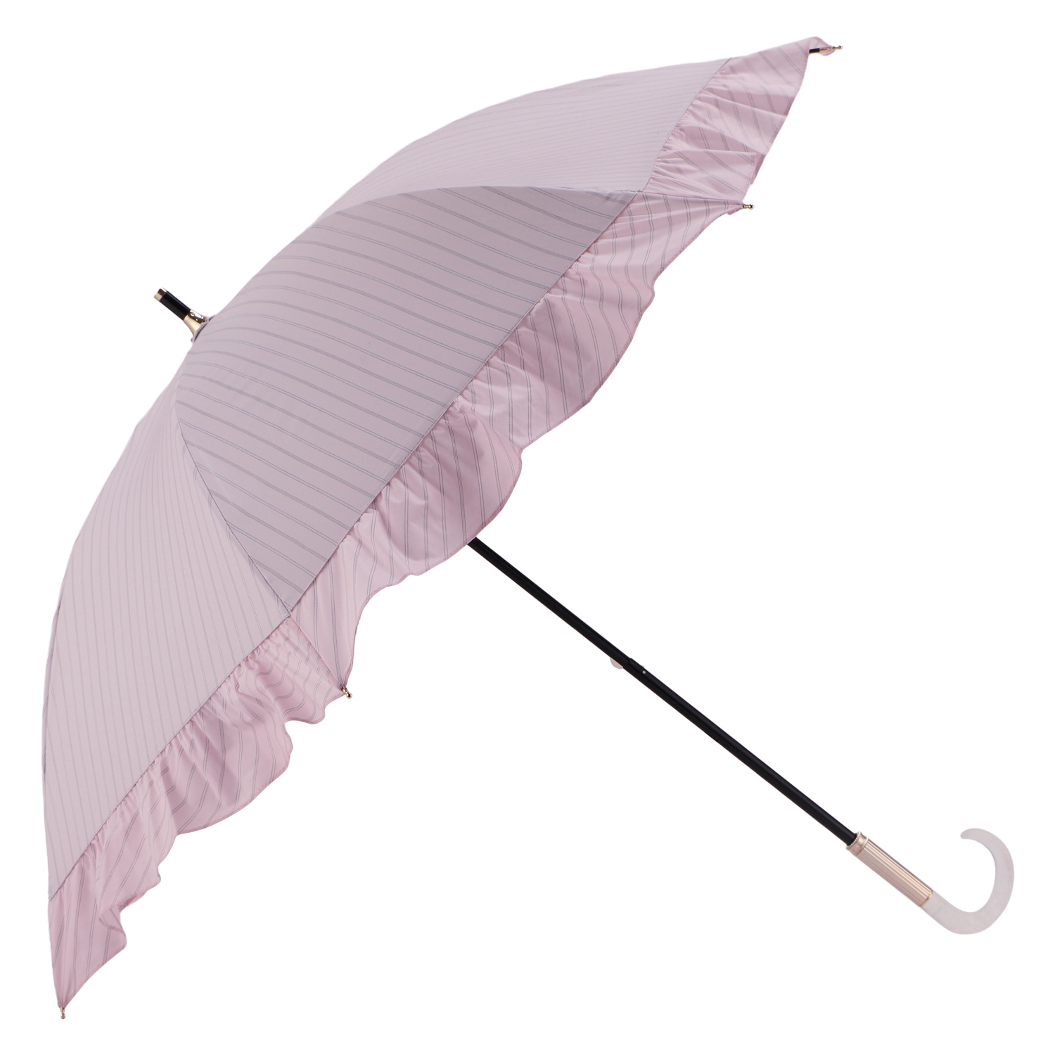 【美品】ジルスチュアート　雨晴兼用　長傘　日傘　雨傘　花柄　ブラック JILL STUART（ジル スチュアート）】グラデーションフラワー