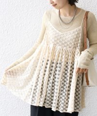 SHIPS WOMEN/〈手洗い可能〉フラワー チュール 刺繍 チュニック ワンピース/508404568