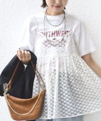 SHIPS WOMEN/〈手洗い可能〉フラワー チュール 刺繍 チュニック ワンピース/508404568