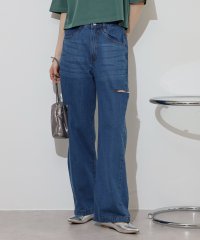 JUNGLE JALOPY/ジャングルジャロピー JUNGLE JALOPY ダメージ加工 デニムパンツ レディース ストレートパンツ ジーンズ ジーパン ボトムス カジュアル/508404653
