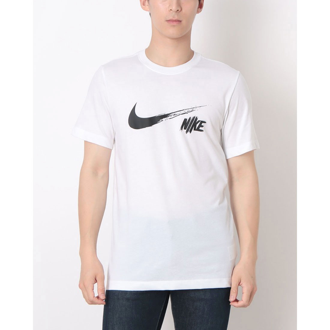 新品 正規品 NIKE ナイキ プリント Tシャツ Tsh 半袖 白 ホワイト × 黒 ブラック ビッグロゴ クルーネック 【 2XL XXL 】 新品 正規品 NIKE 二枚セット ナイキ プリント Tシャツ TSH 半袖 黒