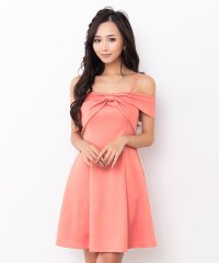 Tika/ティカ Tika キャバドレス キャミソール肩あきバストリボンシンプルワンカラーフレアミニドレス (Sサイズ～XXXLサイズ)/508404721