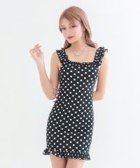 Tika/ティカ Tika キャバドレス 背中魅せ ノースリーブフリルシンプルデザインタイトミニドレス (S～XXXXLサイズ)/508404726