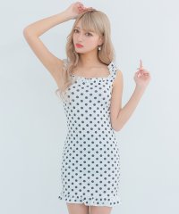 Tika/ティカ Tika キャバドレス 背中魅せ ノースリーブフリルシンプルデザインタイトミニドレス (S～XXXXLサイズ)/508404726