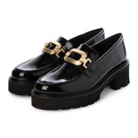 PASCUCCI/パスクッチ PASCUCCI ラウンドトウメタルバックルローファー/508404795