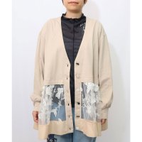 ScoLar/スカラー ScoLar 蝶柄チュール切替カーディガン/508404871