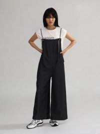 LASUD/ラシュッド LASUD フロントタックワイドサロペット/508405637