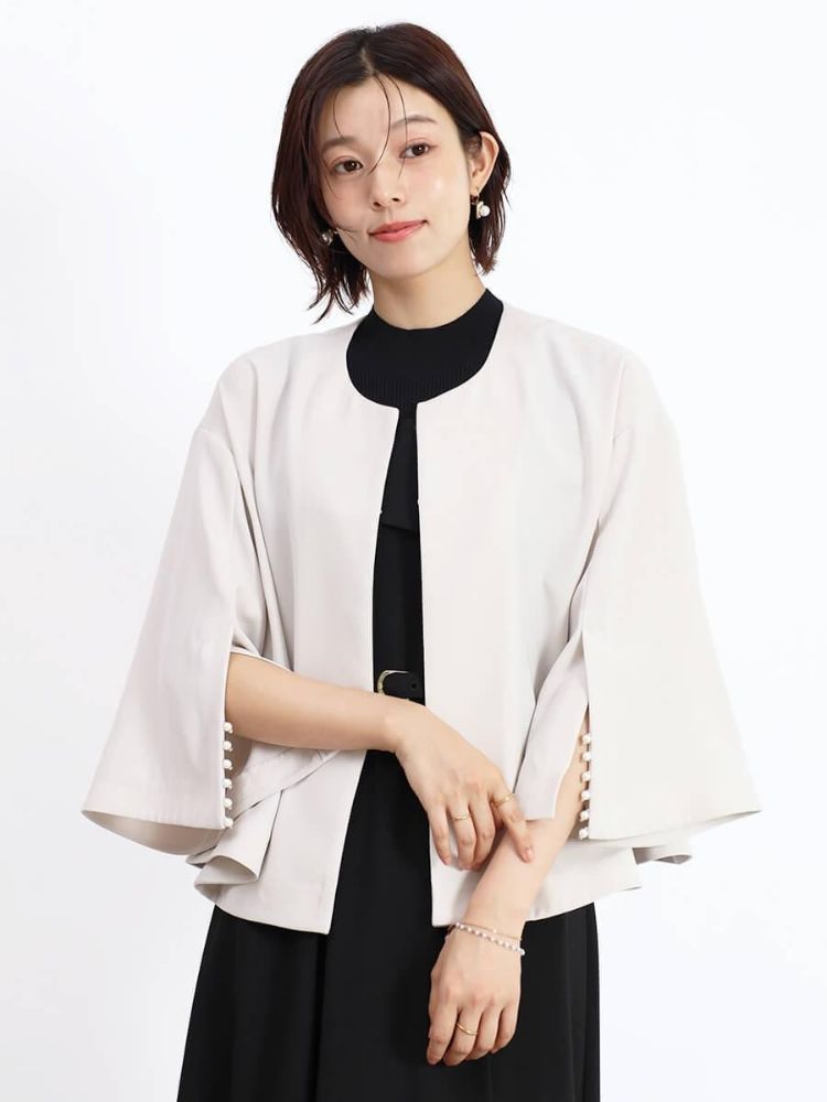 え*こ様 新品　フェンネル　ノーカラージャケット Vin｜ノーカラーダブルジャケット | Rakuten Fashion(楽天