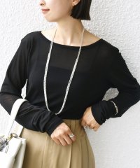 SHIPS WOMEN/シアー フライス ロング スリーブ カットソー/508405730
