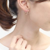 Gems by K/ジェムズ バイ ケー Gems by K 18金 フープ クロッシング ピアス/508405836