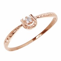 Gems by K/ジェムズ バイ ケー Gems by K 10金 0.05ct ダイヤモンド 馬蹄 リング/508405841