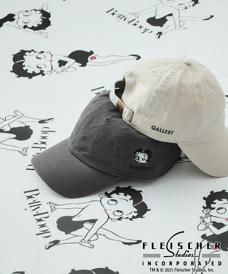 帽子 BETTY BOOP BASEBALL CAP ギャレスト GALLEST 【Betty Boop(TM)】刺繍入りキャップ