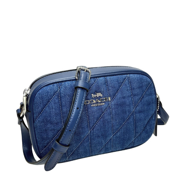 ⭐️美品⭐️コーチ スモールメッセンジャーバッグ ショルダー ジャガード レザー 紺 COACH メッセンジャーバッグ｜バッグ｜ファッション おすすめ