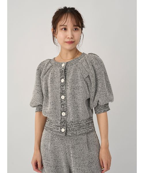 emmi atelier - 【emmi atelier】パフスリーブシアーカーディガン emmi（エミ）の「【emmi atelier】ゆるシルエットシアー