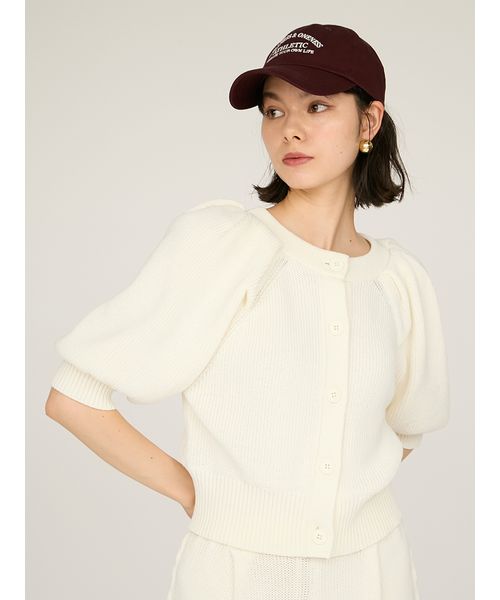 emmi atelier - 【emmi atelier】パフスリーブシアーカーディガン emmi（エミ）の「【emmi atelier】ゆるシルエットシアー