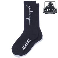 XLARGE/エクストララージ XLARGE DISTORTION LOGO SOCKS GREY [101253054001]/508406332