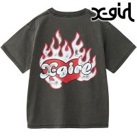 X-girl/エックスガール X－girl FIRE HEART LOGO S/S TEE OLIVE [105253011010]/508406337