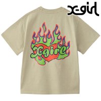 X-girl/エックスガール X－girl FIRE HEART LOGO S/S TEE OLIVE [105253011010]/508406337