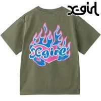 エックスガール X－girl FIRE HEART LOGO S/S TEE OLIVE [105253011010]
