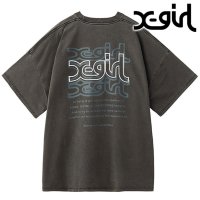 X-girl/エックスガール X－girl OVER PRINT MILLS LOGO S/S BIG TEE DRESS OLIVE [105253041006]/508406338