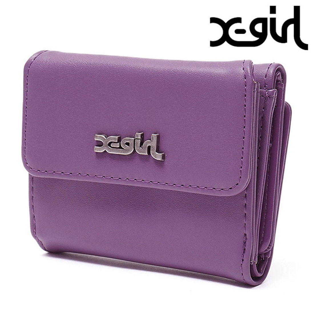 エックスガール X－girl MILLS LOGO FAUX LEATHER MINI WALLET