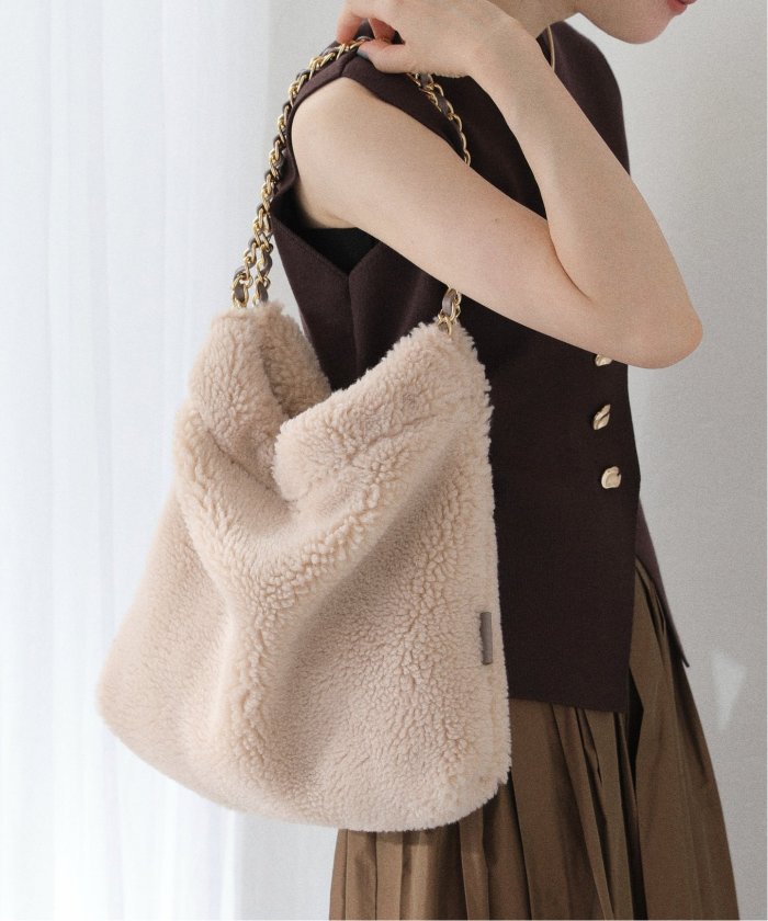 VIOLADORO ファーバッグ 予約》VIOLAd'ORO / ヴィオラドーロ エコファーバッグ 34*34cm