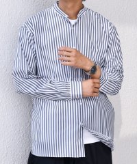 SHIPS any MEN/SHIPS any:〈洗濯機可能〉LIM BLESS ソリッド / ストライプ バンドカラー シャツ 25AW◆/508406609
