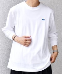 SHIPS any MEN/【SHIPS any別注】LACOSTE: ワンポイント ピケ クルーネック Tシャツ 25AW (ロンT)◆/508406610