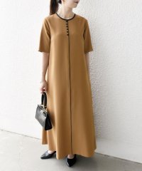 SHIPS any WOMEN/《予約》SHIPS any:〈洗濯機可能〉ウーステッド パイピング ボタン フレア ワンピース/508406618