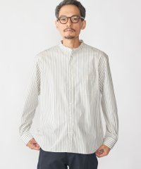 SHIPS MEN/SHIPS: 100S バンドカラー ストライプ シャツ/508406945