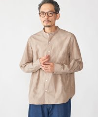 SHIPS MEN/SHIPS: 100S バンドカラー ストライプ シャツ/508406945