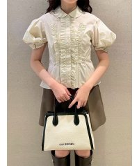 LILY BROWN/フリルレースアップブラウス/508406997