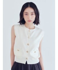 LILY BROWN/金釦ニットベスト/508407011