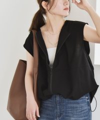 quaranciel/quaranciel:〈手洗い可能〉カット ジョーゼット ドロスト ジップ ベスト/508407053