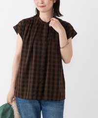 SHIPS Colors WOMEN/SHIPS Colors:〈手洗い可能〉キンガムチェック ジャカード ショート スリーブ シャツ/508407112