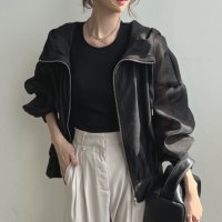 Belle Cie/ベルシー Belle Cie ブルゾン ジャケット 羽織り アウター シアー 透け感 軽量 春夏 レディース 韓国ファッション ライトアウター フードジャケット/508407128