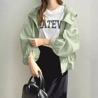 Belle Cie/ベルシー Belle Cie ブルゾン ジャケット 羽織り アウター シアー 透け感 軽量 春夏 レディース 韓国ファッション ライトアウター フードジャケット/508407128