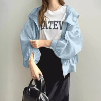 Belle Cie/ベルシー Belle Cie ブルゾン ジャケット 羽織り アウター シアー 透け感 軽量 春夏 レディース 韓国ファッション ライトアウター フードジャケット/508407128