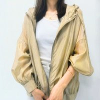 Belle Cie/ベルシー Belle Cie ブルゾン ジャケット 羽織り アウター シアー 透け感 軽量 春夏 レディース 韓国ファッション ライトアウター フードジャケット/508407128