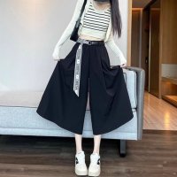 Belle Cie/ベルシー Belle Cie ボトムス スカーチョ ガウチョ ワイドパンツ ベルト付き バギー レディース ウエストゴム シンプル リラックス 楽 おしゃれ か/508407129